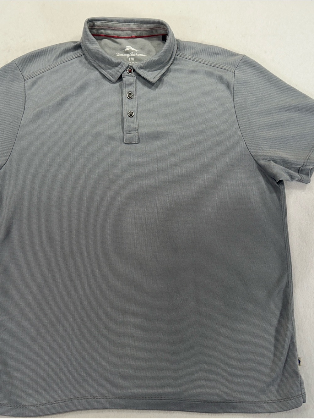 Tommy Bahama Mens Large Gray Soft Polo Golf Resort Casual Shirt